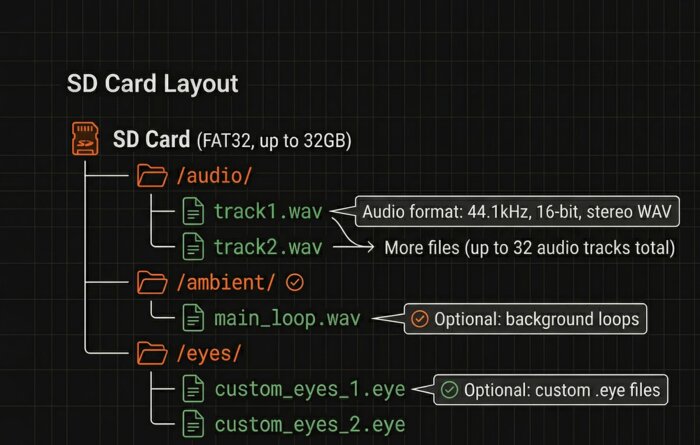 MicroSD card folder layout diagram